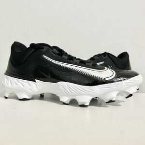 Nike Alpha Huarache Elite 4 Low MCS “Black White” Mens Size 9-12 Baseball Cleats